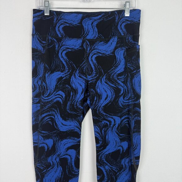 Sweaty Betty Zero Gravity Full Length Leggings Blue Swirl Size 14 - Picture 2 of 13